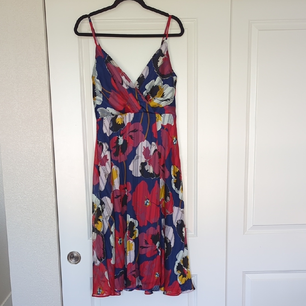 Lulu's Red and Blue Spaghetti Strap Sundress